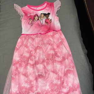 Girls Barbie Dress Up Nightgown Pink